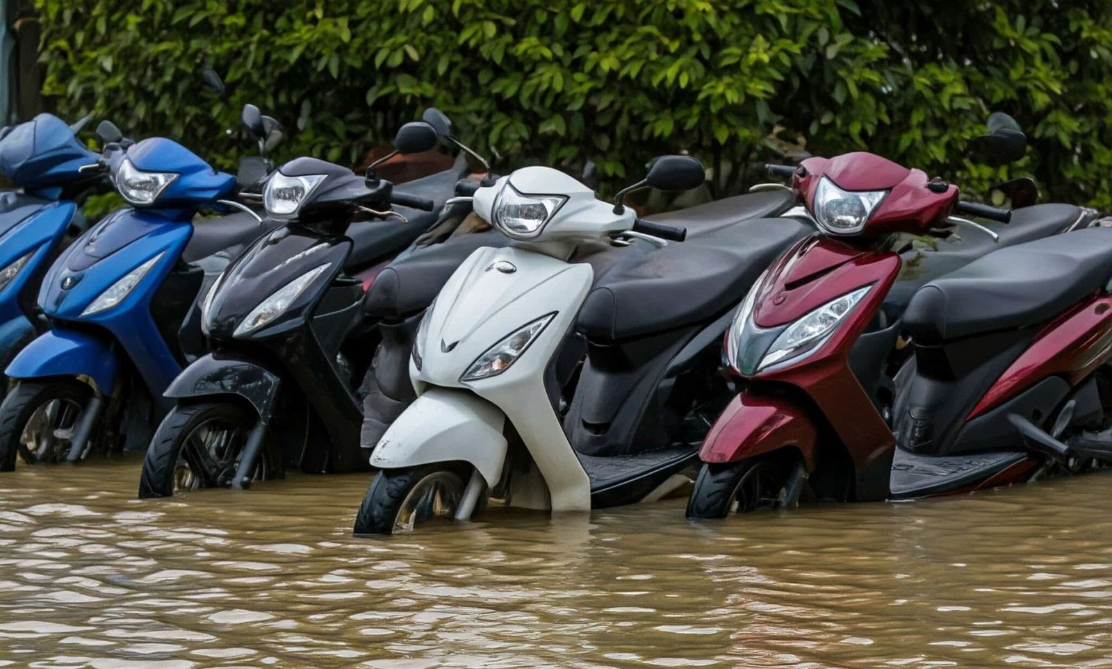 motor terendam banjir